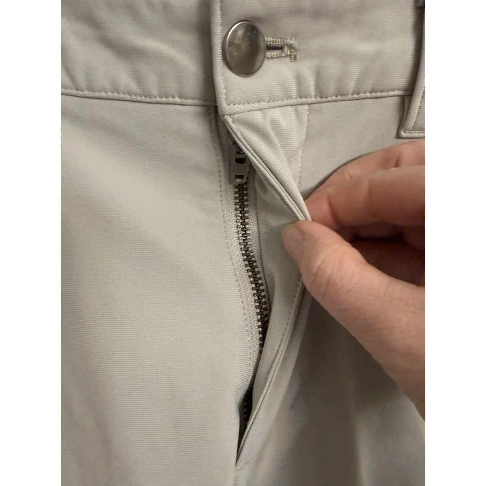 Lululemon Men 33 ABC Pants Cream Chino Classic Stretch Golf Preppy Travel Casual